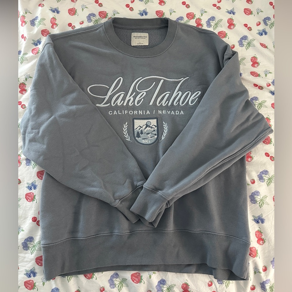Light blue Abercrombie & Fitch crewneck sweatshirt